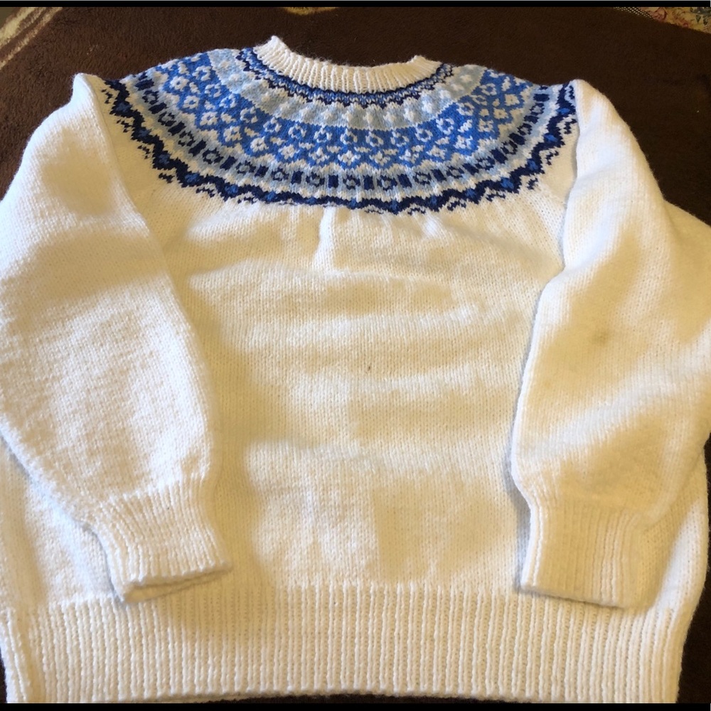 Beautifully hand knitted wool sweater